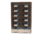WALL & DIN RAIL mounted Fiber Optic Patch Panel, 12 duplex adaptors LC 9/125, fixed type, INOX