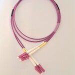 Fiber Optics Patchcords LC - LC  Duplex, 50/125 OM4 multimode, violet, 1m