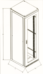 Floor Standing RACK 42U 60x60cm, Plexiglass Door, Depth 600 mm, grey - Image 2
