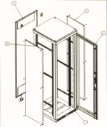 Floor Standing RACK 42U 60x60cm, Plexiglass Door, Depth 600 mm, grey - Image 3