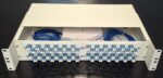 Fiber Optic Patch Panel 19" 2U with 48 duplex adaptors LC 9/125, fixed type metal