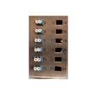 WALL & DIN RAIL mounted Fiber Optic Patch Panel, 6 duplex adaptors LC 9/125, fixed type, INOX