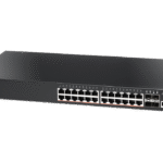 Edge-Core ECS2100-28P: 24 ports 10/100/1000Base-T + 4 (1G) SFP uplink ports with 24 port PoE (200W)
