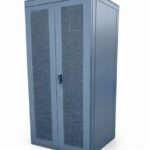 DATA CENTER Floor Standing RACK 42U 80x120cm, Dual Perforated Doors for Air Flow, special Sahara Blue color