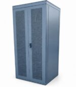 DATA CENTER Floor Standing RACK 42U 80x120cm, Dual Perforated Doors for Air Flow, special Sahara Blue color