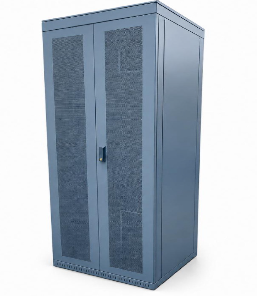 RACK 42U 80X120 SBL DATA CENTER Floor Standing RACK 42U 80x120cm, Dual Perforated Doors for Air Flow, special Sahara Blue color - Image 1